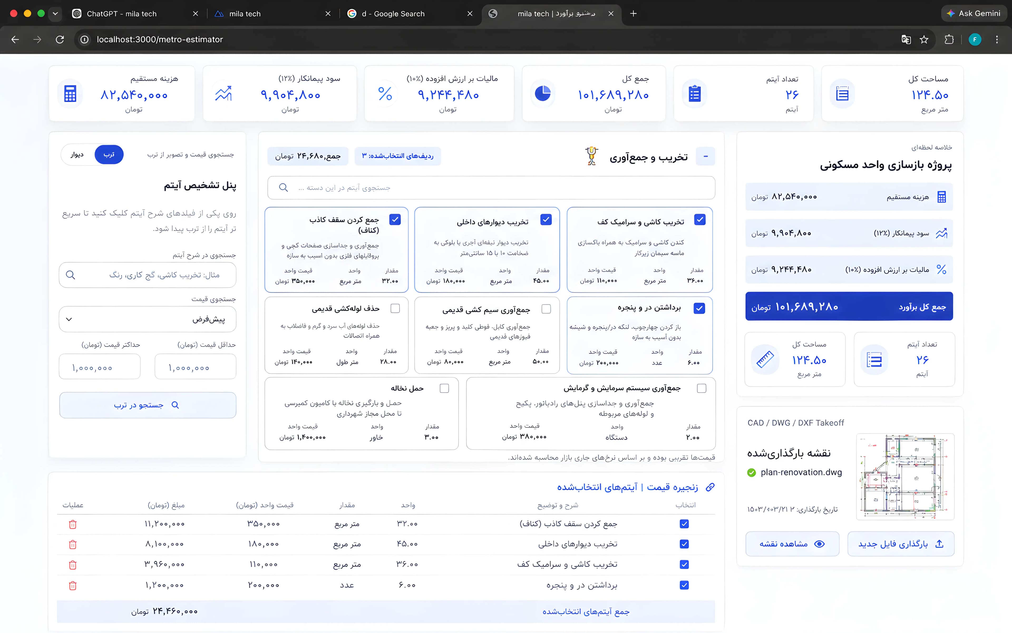 داشبورد واقعی میلا استیمیت